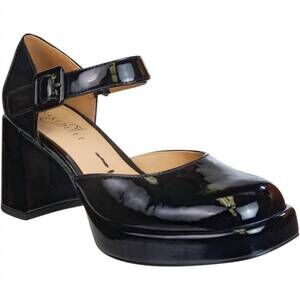 NEW NAKED FEET women's estonia mary jane heeled clogs in black